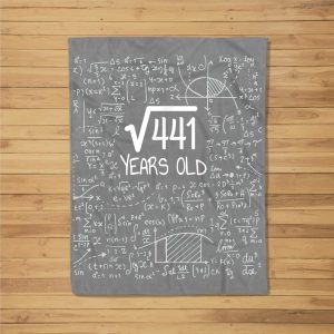 21St Birthday Design – Square Root Of 441 21 Years Old Fleece Blanket