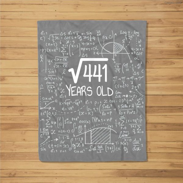 21St Birthday Design – Square Root Of 441 21 Years Old Fleece Blanket