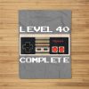 40Th Birthday Ideas Level 40 Complete Gamer Fleece Blanket