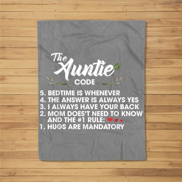 5 Things The Auntie Code Funny Fleece Blanket