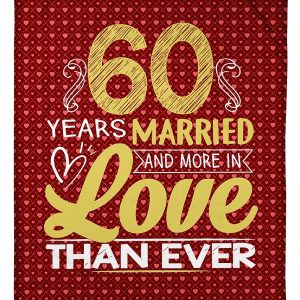 60 Years Married Valentine Blanket