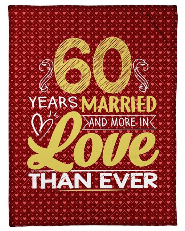 60 Years Married Valentine Blanket