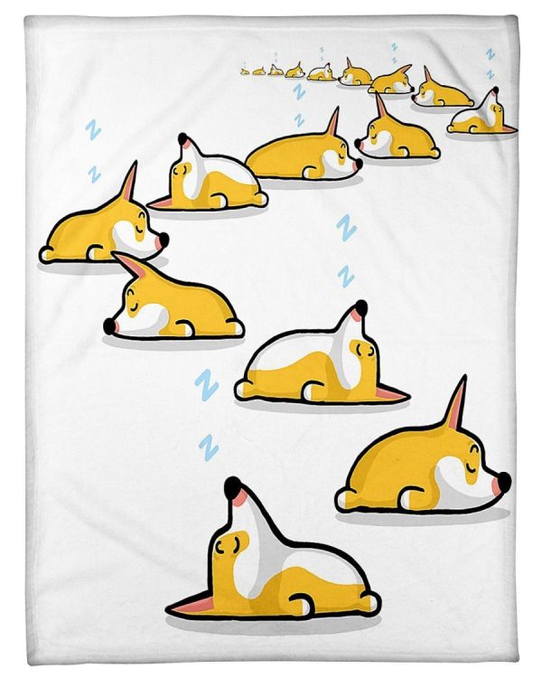 A Bunch Of Cute Sleepy Corgis Blanket