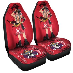 Ace Car Seat Covers Custom One Piece Red Anime Car Accessories