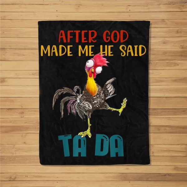 Funny Chicken Outfits Fleece Blanket