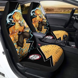 Agatsuma Zenitsu Car Seat Covers Custom Demon Slayer Anime Car Accessories