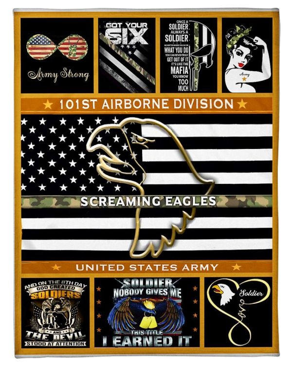 Airborne Division Screaming Eagles Blanket