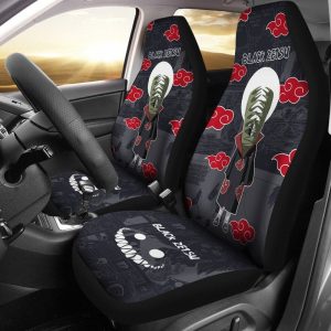 Akatsuki Black Zetsu Car Seat Covers Custom Anime Car Interior Accessories