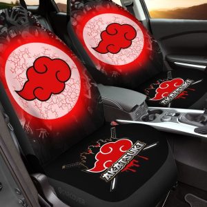 Akatsuki Cloud Car Seat Covers Custom Anime Car Accessories