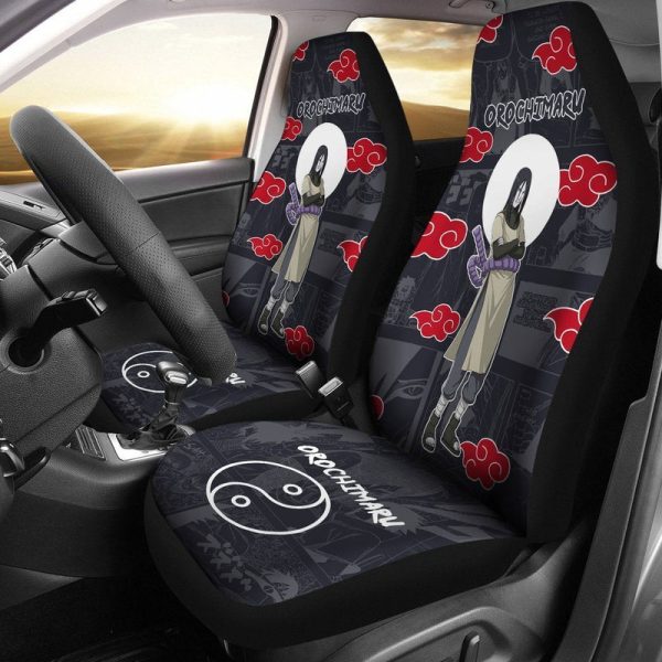 Akatsuki Orochimaru Car Seat Covers Custom Anime Car Accessories