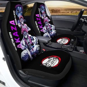 Akaza Car Seat Covers Custom Demon Slayer Anime