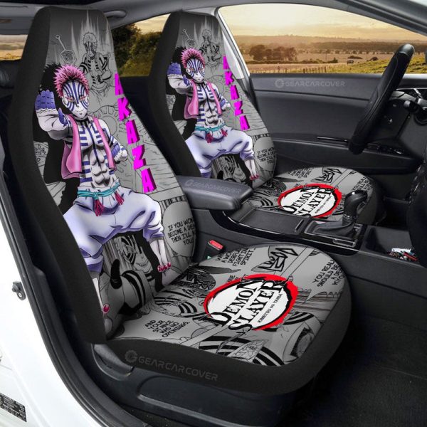 Akaza Car Seat Covers Custom Demon Slayer Anime Mix Mangas