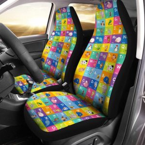 Alphabet Car Seat Cover Custom ABC Funny Car Accessories