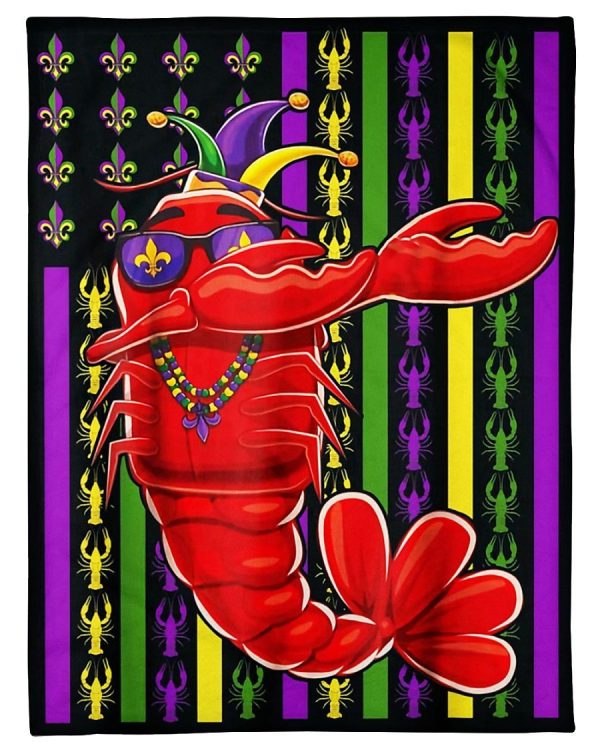 American Flag Mardi Gras Crawfish Blanket