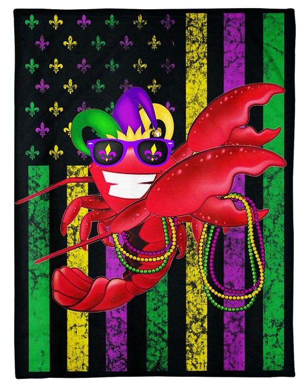 American Flag Mardi Gras Funny Blanket