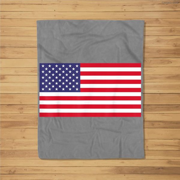 American Flag  Usa Patriotic For Us Men Women Kids Fleece Blanket