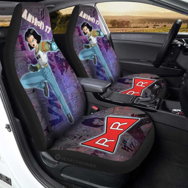 Android 17 Car Seat Covers Custom Car Accessories Manga Galaxy Style