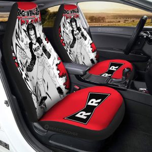 Android 17 Car Seat Covers Custom Car Accessories Manga Style For Fans