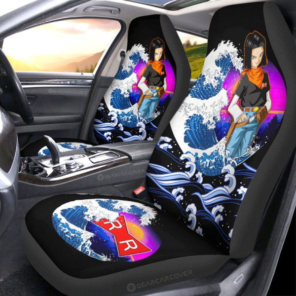 Android 17 Car Seat Covers Custom Dragon Ball Car Interior Accessories