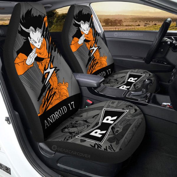 Android 17 Car Seat Covers Custom Manga Color Style