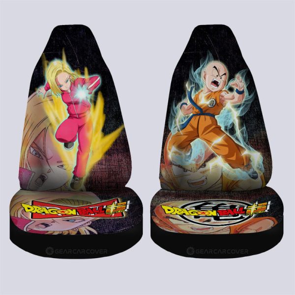 Android 18 And Krillin Car Seat Covers Custom Car Accessories