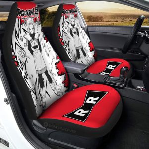 Android 18 Car Seat Covers Custom Car Accessories Manga Style For Fans