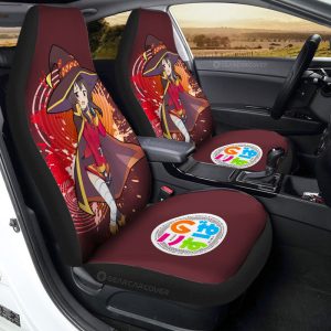 Anime Sexy Girl Megumin Car Seat Covers Custom KonoSuba Anime Car Accessories