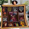 April Girl God Designed Created Blesses Me Black Queen Quilt Blanket Christmas Gift Ideas