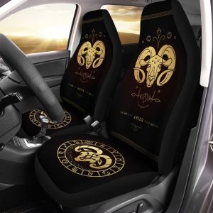 Aries Horoscope Car Seat Covers Custom Birthday Gifts Car Accessories