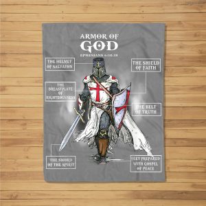 Armor Of God Bible Verse Great Gift For Religious Christian Fleece Blanket