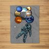 Astronaut Space Spaceman Moon Mars Planets Perfect Gift Idea Fleece Blanket