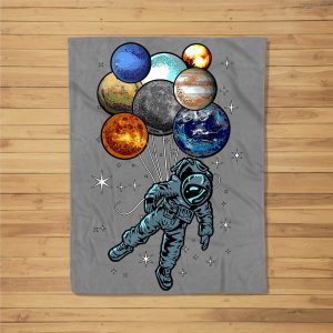 Astronaut Space Spaceman Moon Mars Planets Perfect Gift Idea Fleece Blanket