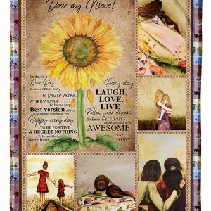 Aunt Dear Niece Believe In Yourself Blanket