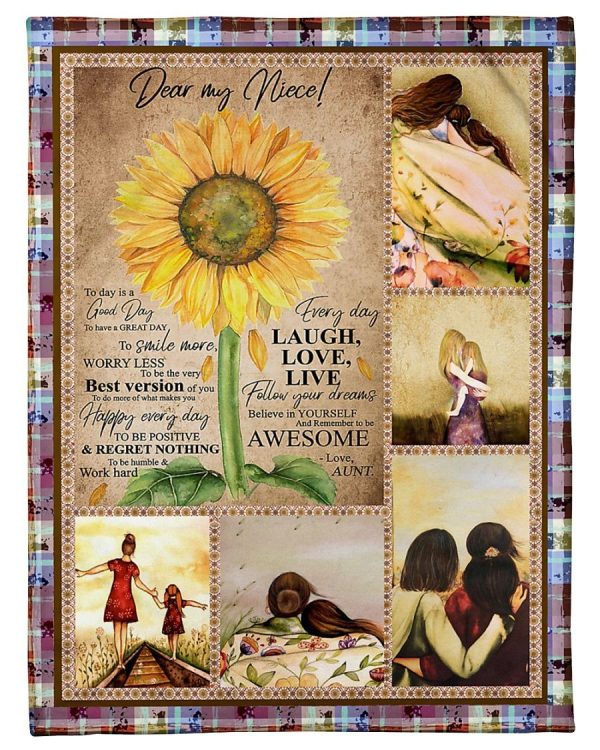 Aunt Dear Niece Believe In Yourself Blanket