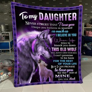 Awesome Family Gift For Daughter – Wolf – When Life Tries To Knock You Down