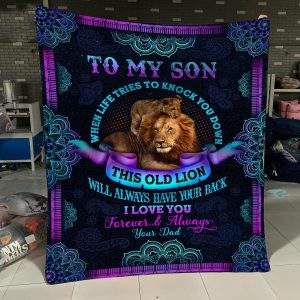 Awesome Family Gift For Son – Lion – When Life Tries To Knock You Down