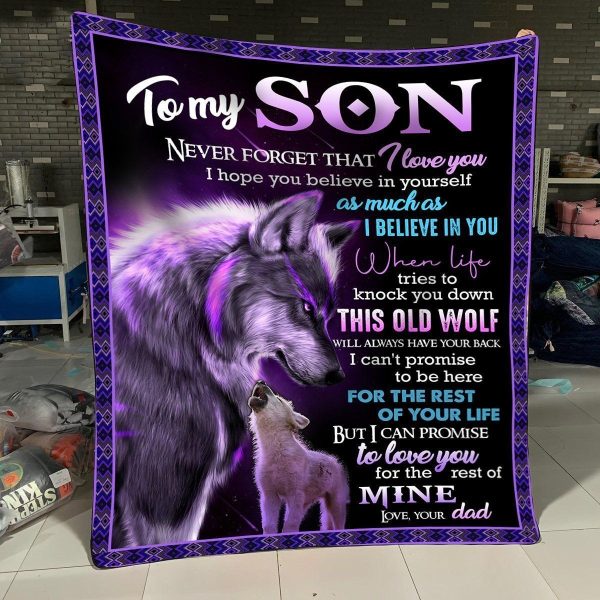 Awesome Family Gift For Son – Wolf – When Life Tries To Knock You Down