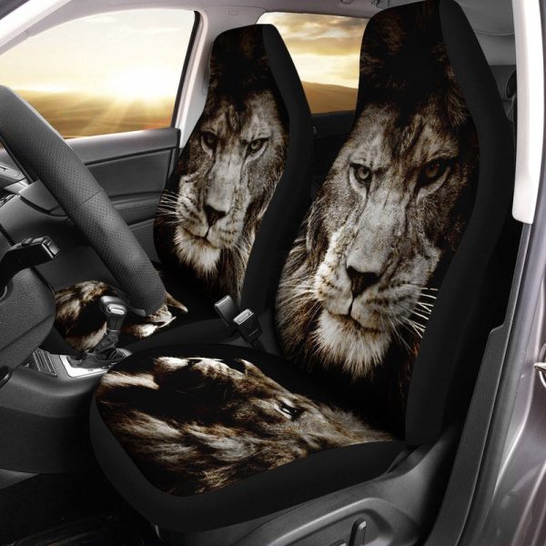 Awesome Lion Car Seat Covers Custom Gift Idea For Dad