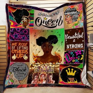 BC- Black Queens Strong & Beautiful Quilt Blanket KC1307