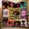 BC July Girl Black Queen Quilt Blanket KC1307