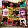 BC March Girl Black Queen Quilt Blanket KC1307