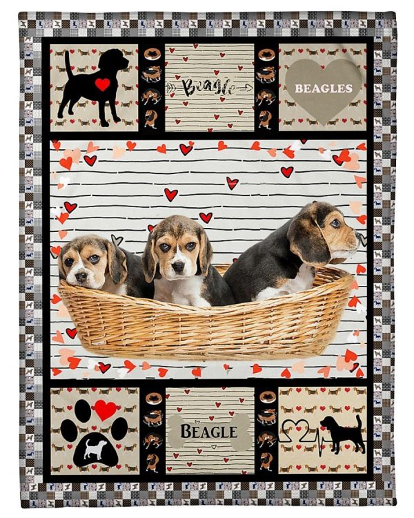 Baby Beagle Love Blanket