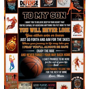 Basketball Son Love Mom Blanket