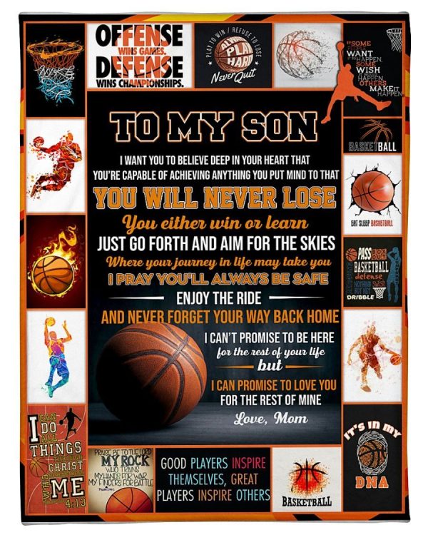 Basketball Son Love Mom Blanket