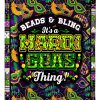 Beads And Bling A Mardi Gras Mask Blanket