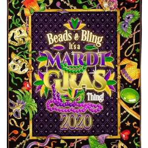 Beads Bling It’s A Mardi Gras 2020 Blanket