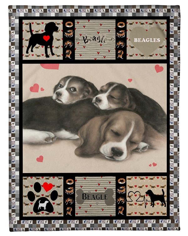 Beagle Love Mom And Baby Blanket