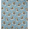 Beagle Paw Dog Bone Blanket