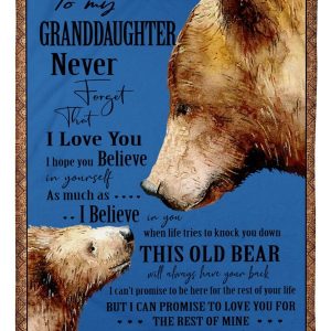 Bear Lovely Message From Nana Gifts For Granddaughters Blanket