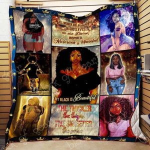 Beautiful Black Queens Plussize Blanket KC1307 Quilt